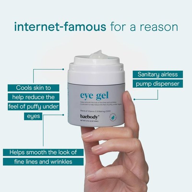 Baebody Under-Eye Gel - Advanced Cooling Cream for Dark Circles & Puffiness - Hydrating Anti-Aging Formula (50 ml)