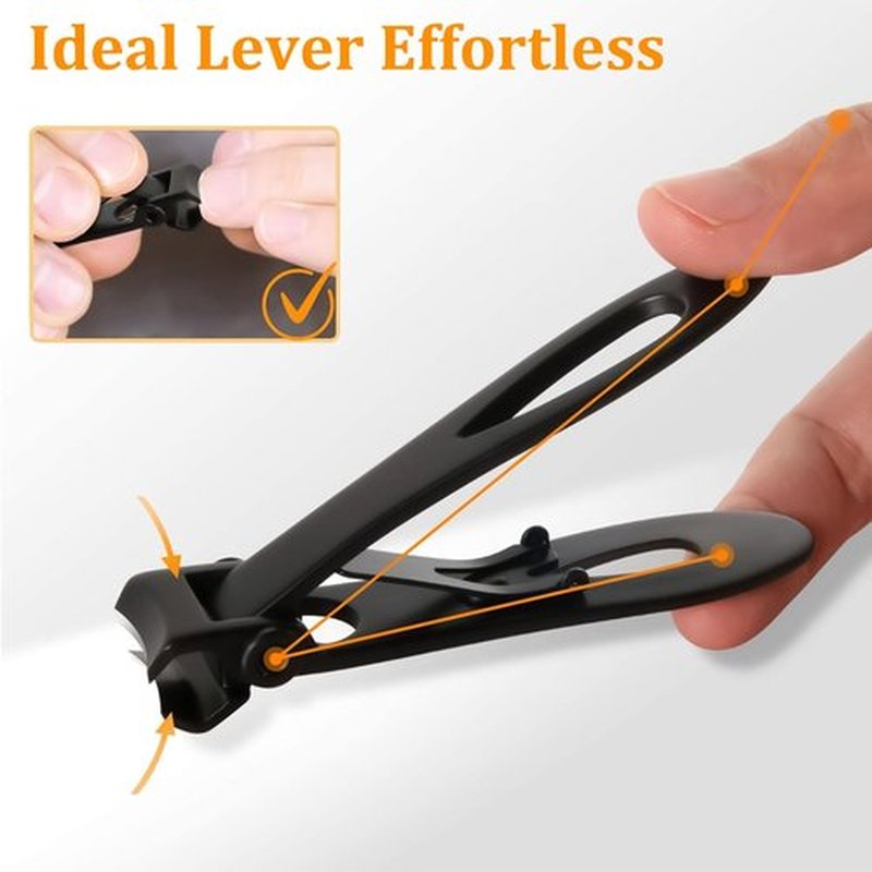 Thick Nail Clippers 15mm Wide Jaw Nail Cutter for Thick Toenail Stainless Steel Heavy Duty Toenail Clippers with Curved Blades Large Toenail Clippers for Men Seniors Elderly