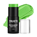 YBUETE Light Green Face Body Painting Stick, Professional Green Full-coverage Cream Face Paint for St. Patrick's Day Halloween SFX Witch Monster Cosplay Makeup, Washable Body Paint for Adult Carnival