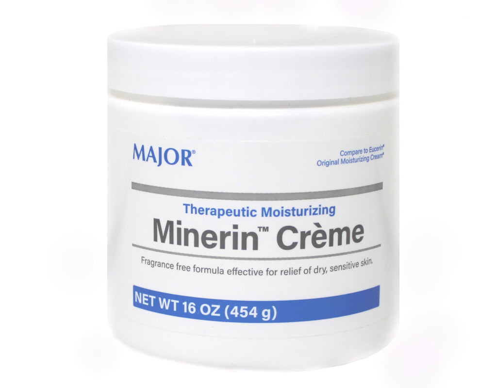 Major Therapeutic Moisturizing Minerin Creme 16oz for Dry, Sensitive Skin Pack of 12