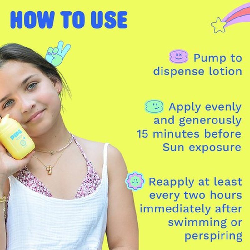 Pipa Sun-Sational 100% Mineral Daily Sunscreen SPF 30, 50 ml | Liquid Everyday Face Lotion with Zinc Oxide | Unscented & Gentle for Sensitive Skin | Kids & Tweens Skin Care