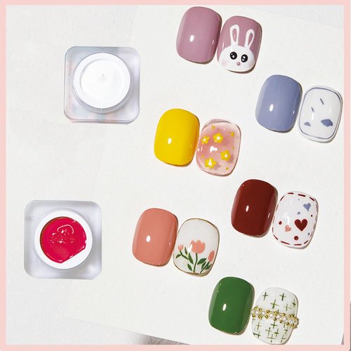 MOEPAK 9 Colors Pat Painting Gel – 6ml Each Ombre Gel Nail Polish Set With Sponge, Stamping Gel, High Pigment Nail Art Paint for Gradient, Aura Nail, 3D Carving, DIY Salon manicure