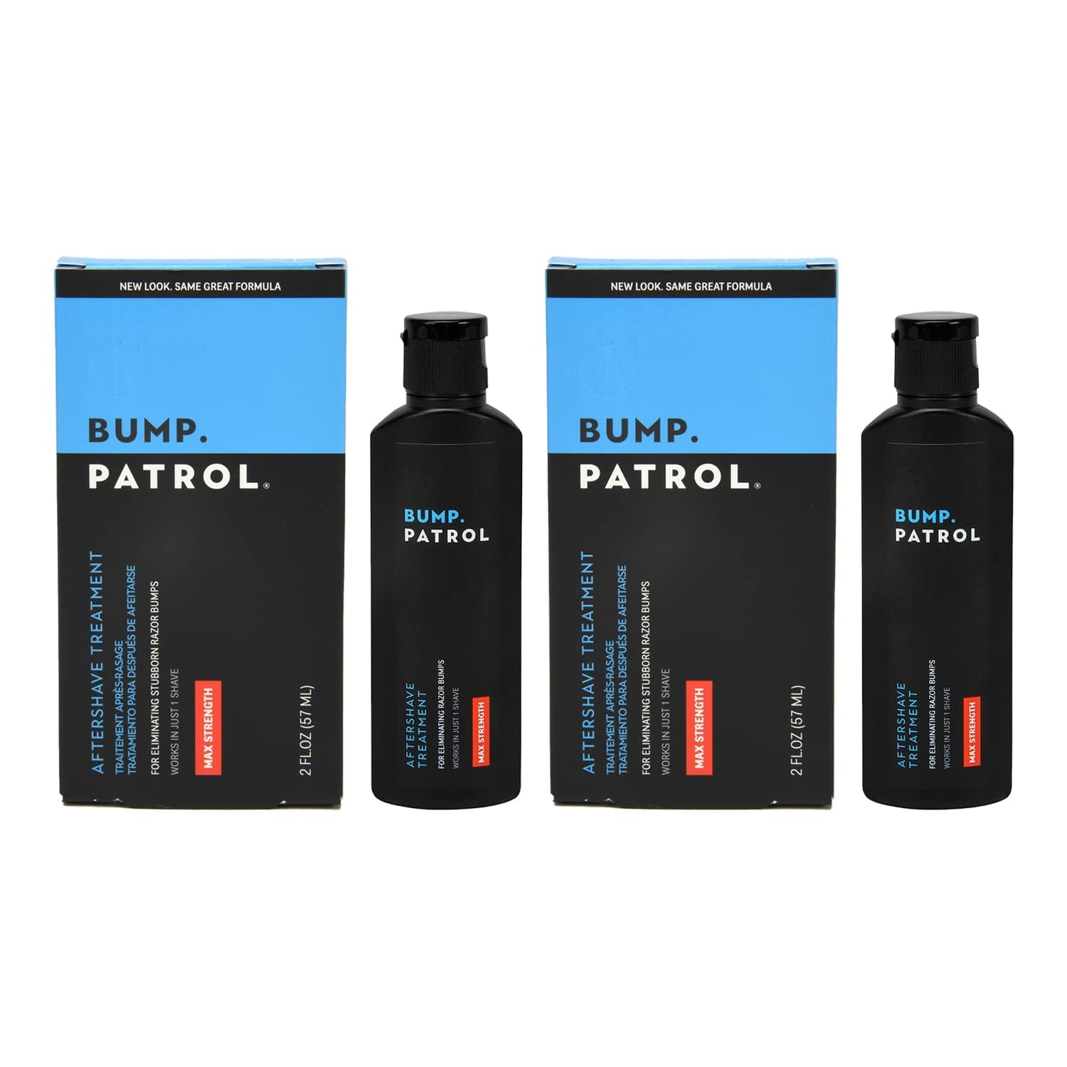 Bump Patrol Maximum Strength Aftershave Treatment Serum – Razor Bump Stopper and Ingrown Hair Treatment for Men and Women, Fast Acting Salicylic Acid for Razor Burn & Shaving Irritation - 4 oz Pack 2