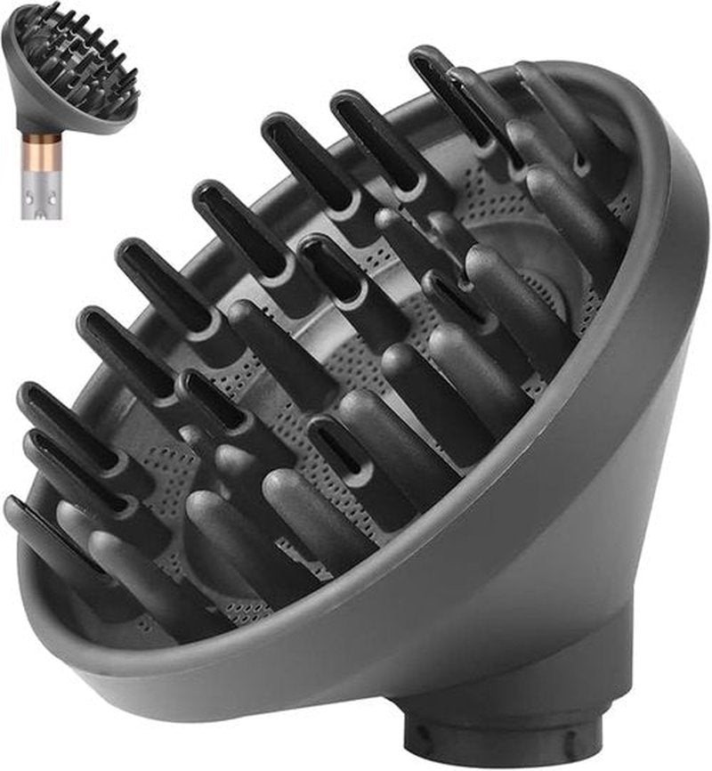 Dyson Hair Diffuser Attachment - Upgraded Large Diffuser for Fast Drying & Volume | Grey