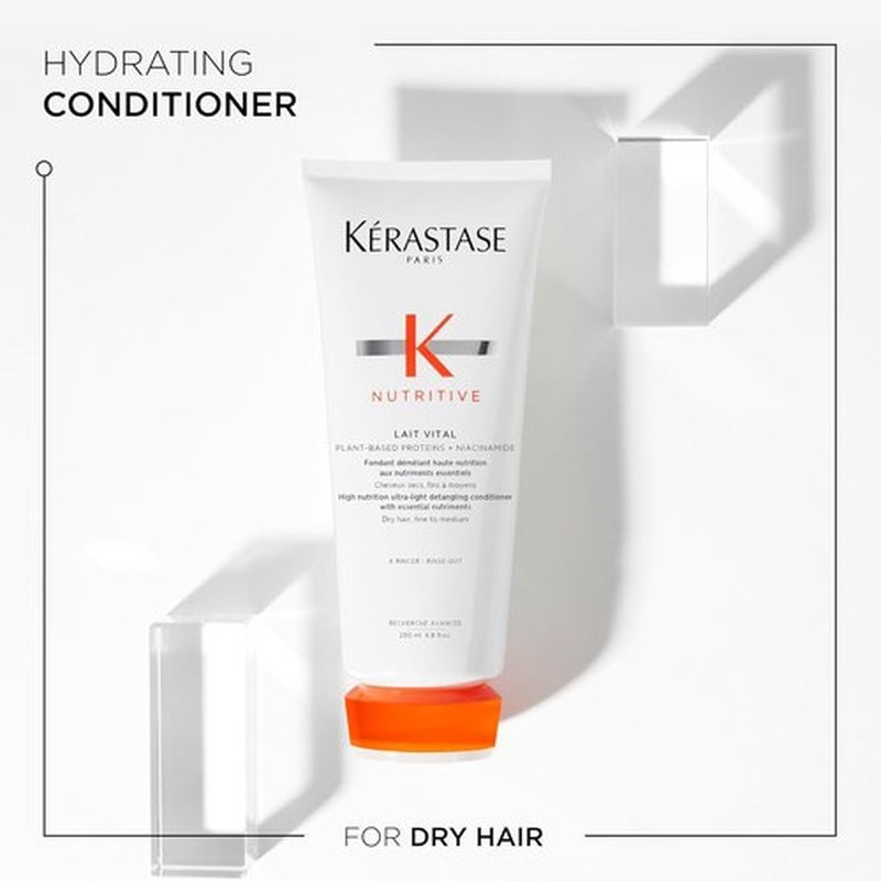 Kerastase Nutritive Bain Satin Shampoo & Lait Vital Conditioner Set | Moisture-Rich Care for Fine to Medium Dry Hair