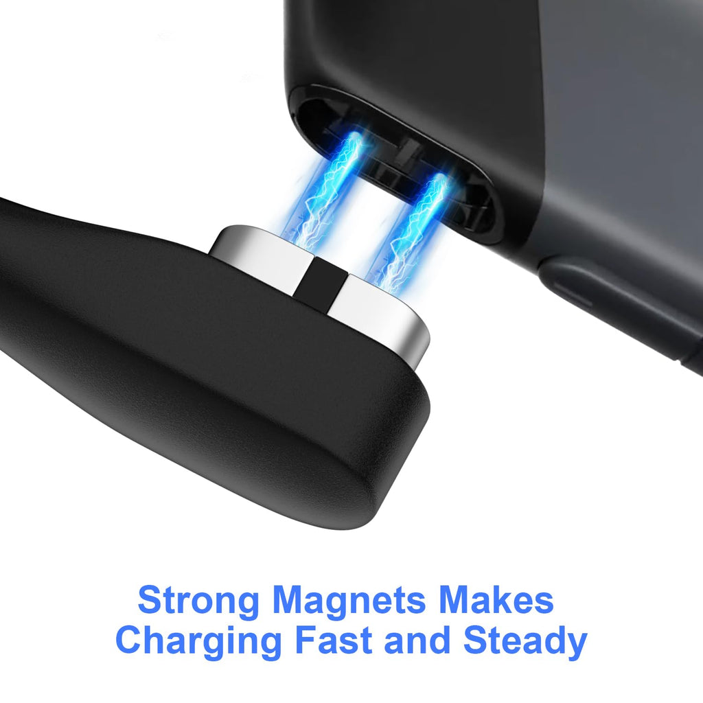 Gamorek Charger Compatible with Shokz, Charging Cable with Adapter, Magnetic USB Cord for Aftershokz OpenRun Pro/Mini/Aeropex AS800/ OpenComm Bone(3.2ft
