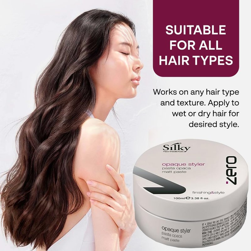 Zero Opaque Styler - Flexible Strong Hold Hair Wax for Wet & Dry Styling - 100ml Organic Formula