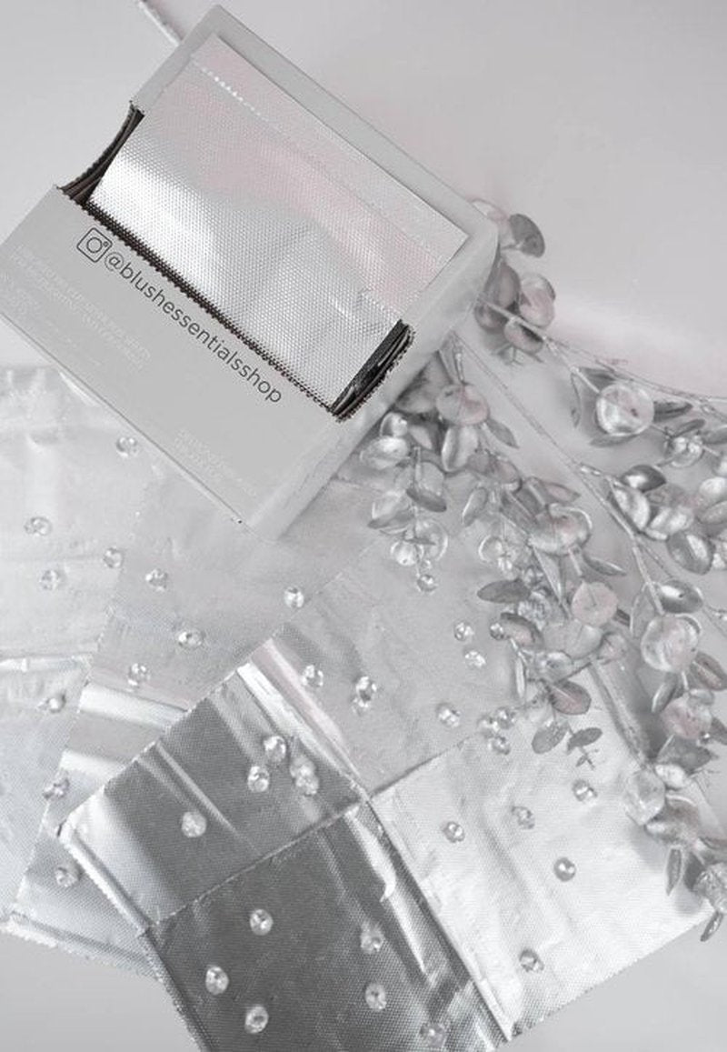 Blush Essentials Hair Salon Pop Up Foils, Aluminum Foil 5"x10.75", 500 Sheets - Diamond Texture Pre-Cut Aluminum Foil Sheets for Highlighting & Balayage - Tin Foil for Professional Stylists
