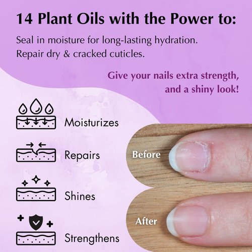 Mona Brands All Natural Nail Oil Cuticle Pen - Restores & Protects Damaged Cuticles | Lavender (2.5 mL)
