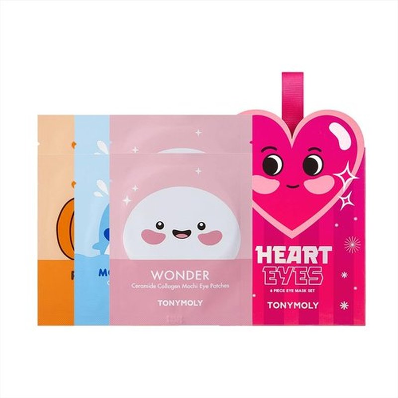 TONYMOLY Hydrogel Eye Mask Set - 6 Assorted Masks for Fine Lines, Dark Circles | Collagen & Retinol Infused
