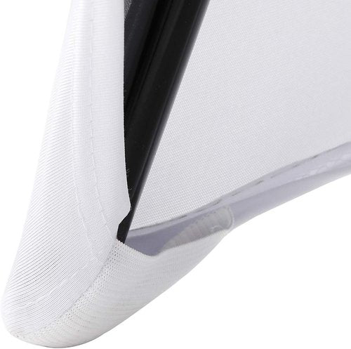Peomeise Folding Chair Covers - Stretch Spandex for Weddings & Events | White, Set of 12