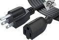 12Ft Power Extension Cord Cable Extender - 18AWG NEMA 5-15P to 5-15R Strip Liberator Charger Outlet Saver Extra Long 12FT