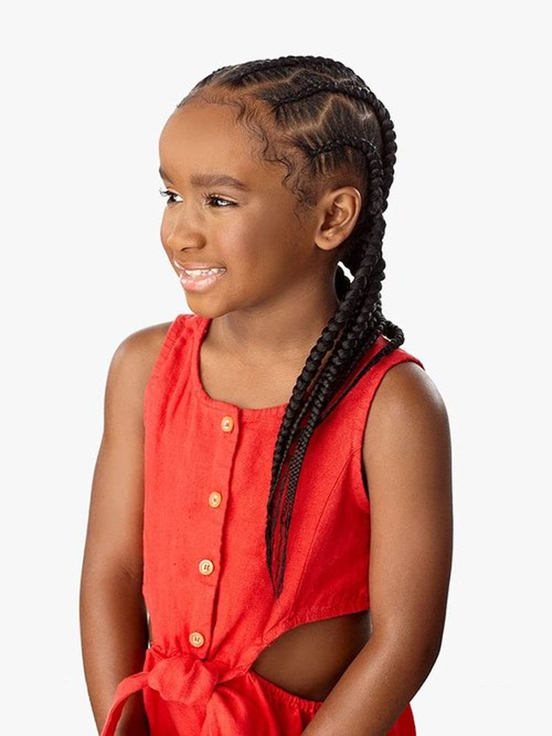 Sensationnel Braiding Sensationnel African Collection 3X X-PRESSION KIDS PRE-STRETCHED BRAID 28″ (3-PACK, 1B)