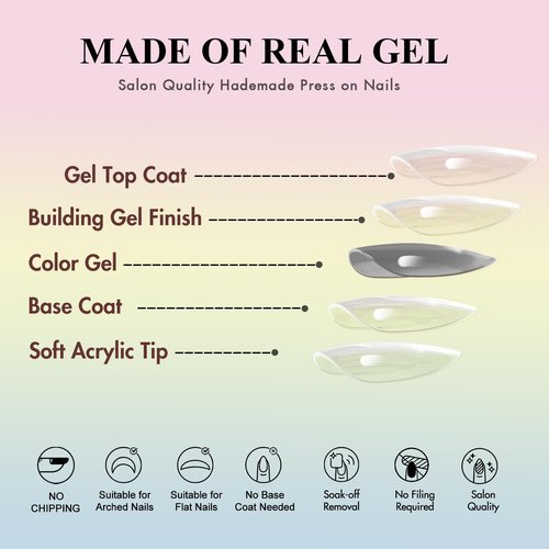 KQueenest Chrome Red Black Press On Nails Short Almond, Metallic Press on Nails With Glue, Mirror Glitter Fake Nails Short Stiletto, Reusable Soft Gel Glue on Nails for Women Birthday Party, 30 Pcs