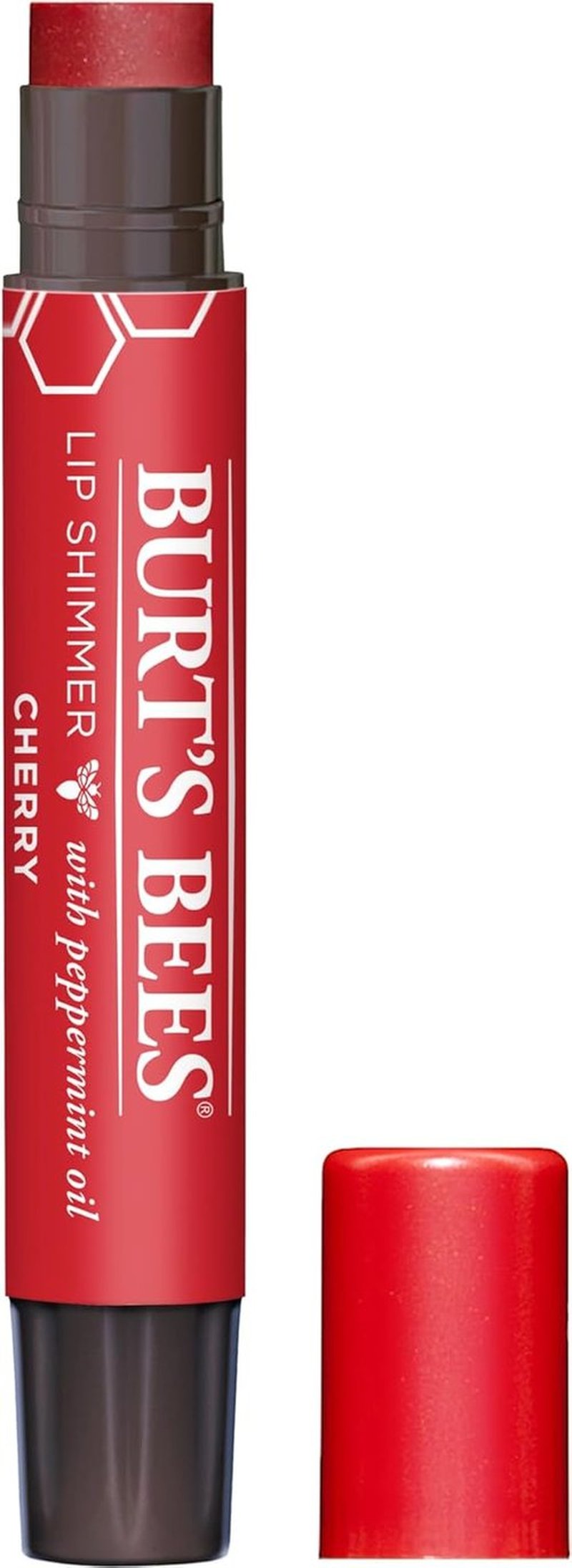 Burt's Bees Lip Shimmer - 100% Natural Moisturizing Cherry Tint | 1 Tube