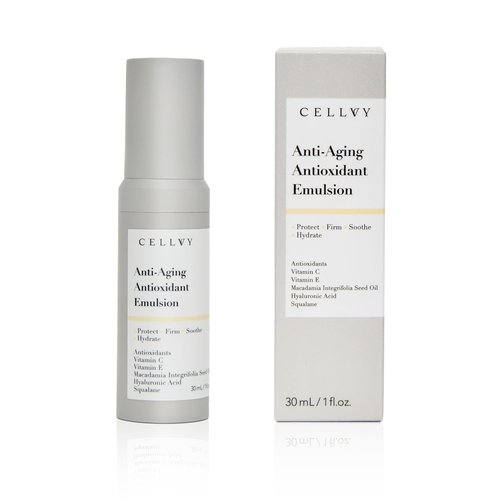 CELLVY Anti-Aging Antioxidant Emulsion with Hyaluronic Acid, Vitamin C & E, Korean Taiwanese Skincare, Firming & Hydrating Face Lotion, Smooths Fine Lines & Wrinkles and Boosts Collagen Production