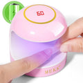 MEKK Mini UV Light for Gel Nails,18W Cordless Single Finger UV LED Nail Lamp,Portable Small Professional Flash Cure Lamp for Detail Work,Compact Design for Beginners,Travel,Home-Pink