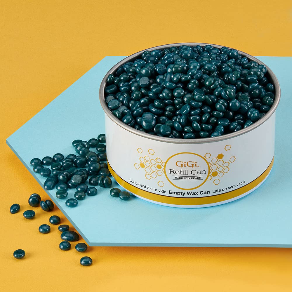 Gigi Wax Refill Kit - Azulene Hard Wax Beads for Hair Removal - Perfect for Sensitive Skin, Face & Brows, At-Home & Salon Use, 5 Oz
