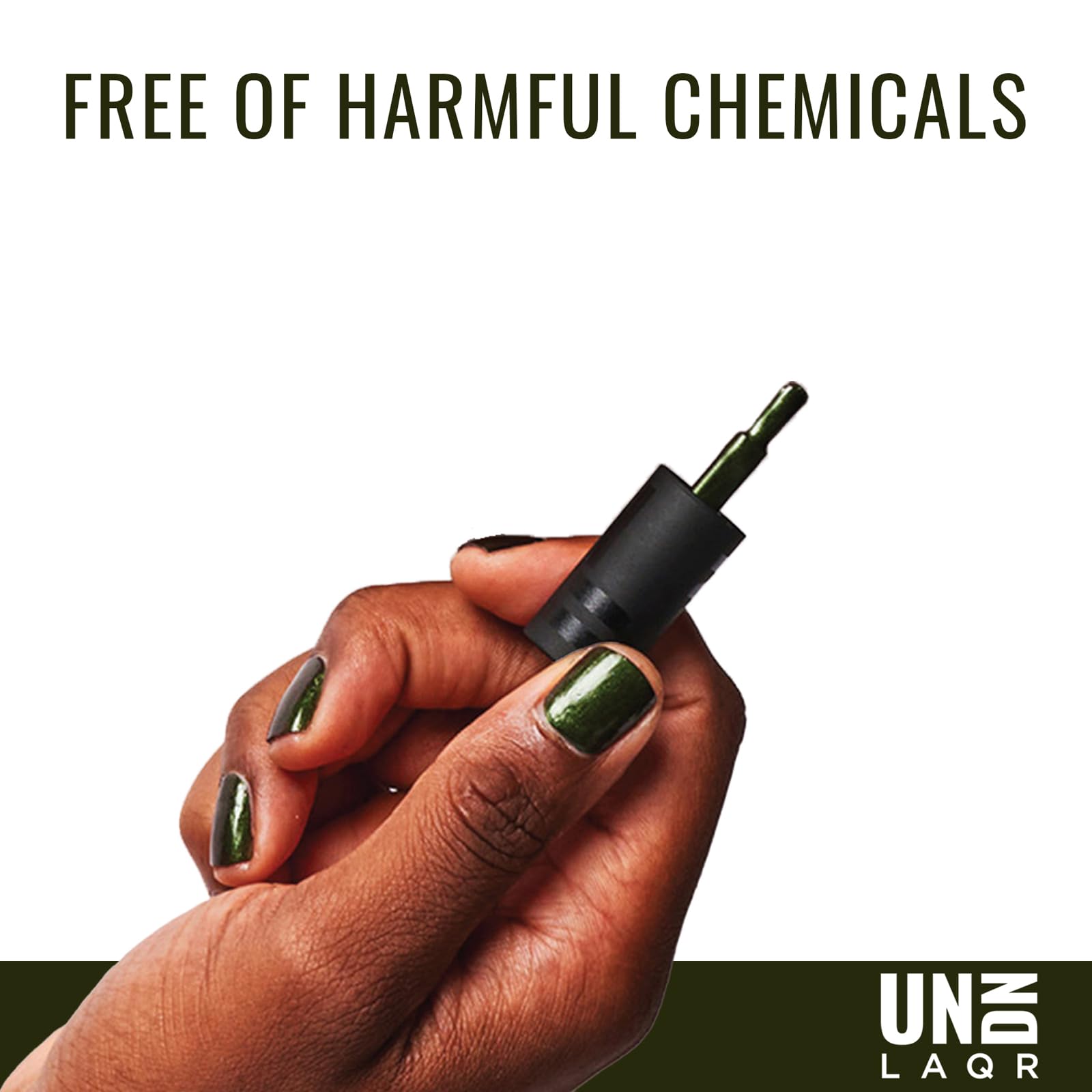 UNDN Vegan Nail Polish - Deep Seeded - Shimmer Green Nail Polish for Women and Men - Long Lasting, Durable Finish - Cruelty Free - 0.5 oz