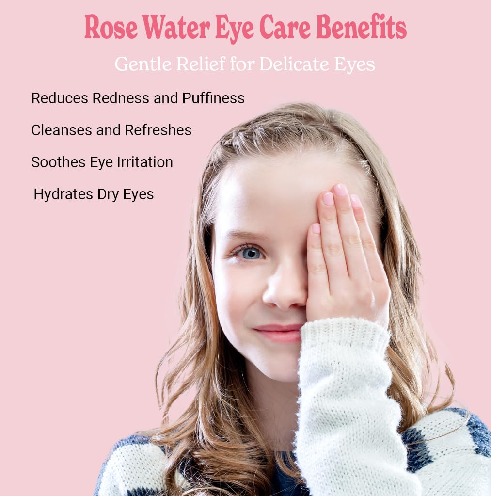 Natural Born Oils 4oz Rose Water Hydrosol, 100% Pure and Natural, Organic, Steam-distilled, Facial Toner Cleanser, with Sprayer