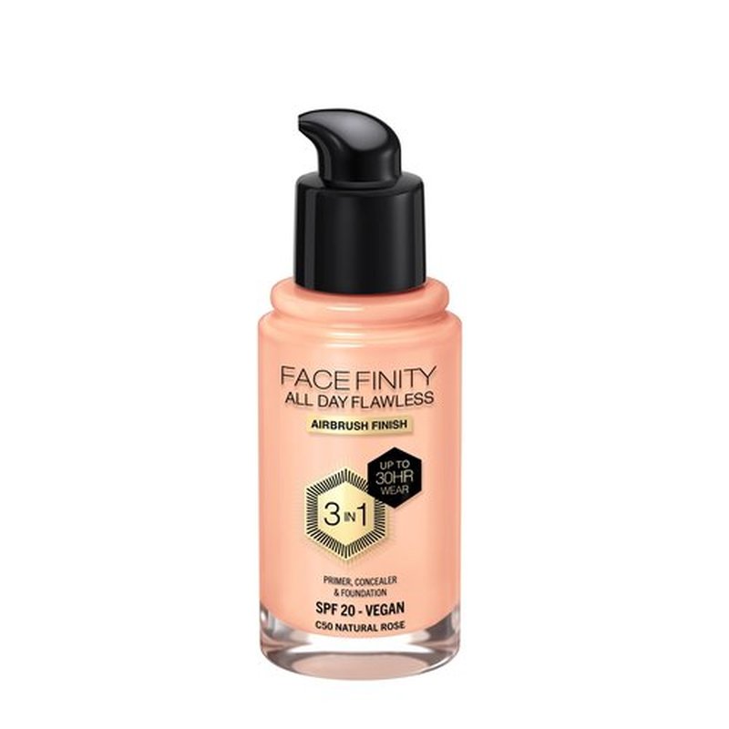 Crème Make-up Base Max Factor Face Finity All Day Flawless 3-in-1 Spf 20 Nº C50 Natural rose 30 ml