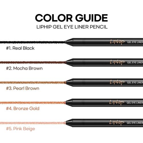 Skiennix Gel Eyeliner Pencil - Smudge & Water-Resistant Longwear Formula | 03 Pearl Brown