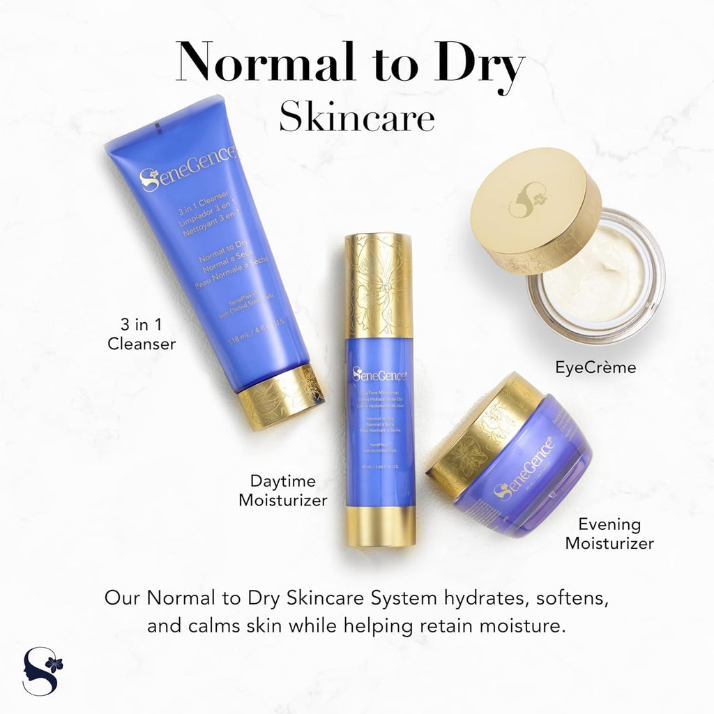 SeneGence Evening Moisturizer for Normal to Dry Skin, 1.66 Fl Oz, Nourishing Night Cream with SenePlex+ for Firming, Hydration, and Skin Renewal