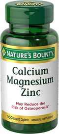 Nb VIT Cal/Mag/Zinc Size 100s Nature's Bounty Calcium-Magnesium-Zinc Caplets 100 Count