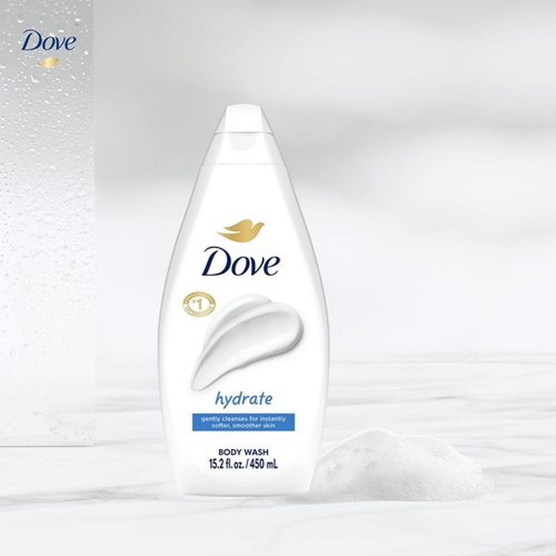 Dove Body Wash, Hydrate 2-Pack – Moisturizing Cleanser for Smooth, Soft Skin, 15.2 Oz Ea