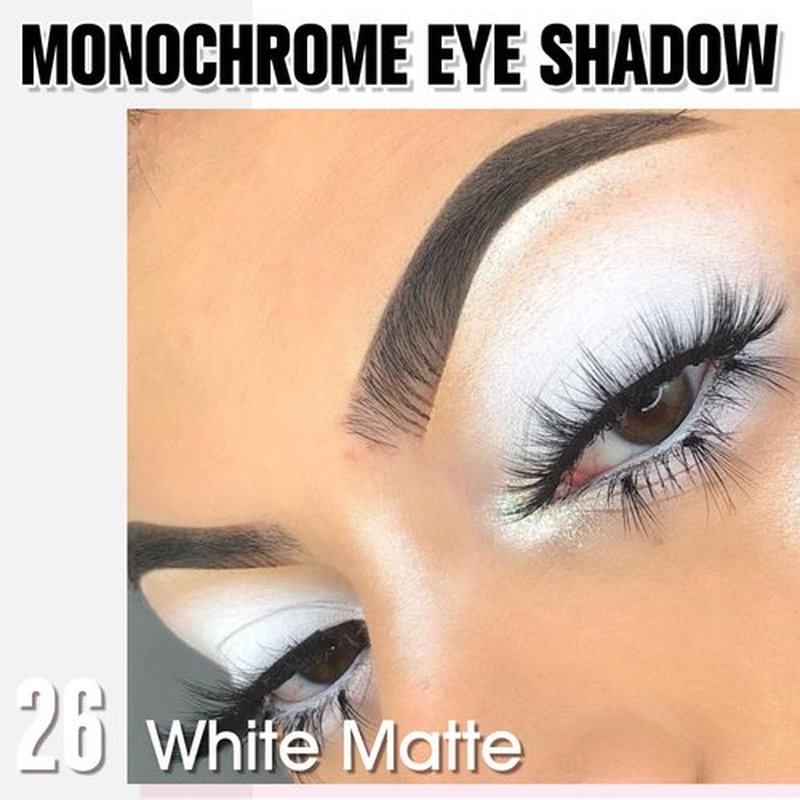Skiennix Matte White Single Eyeshadow - Neutral Cream Powder, Pigmented & Waterproof, Perfect Gift for Women