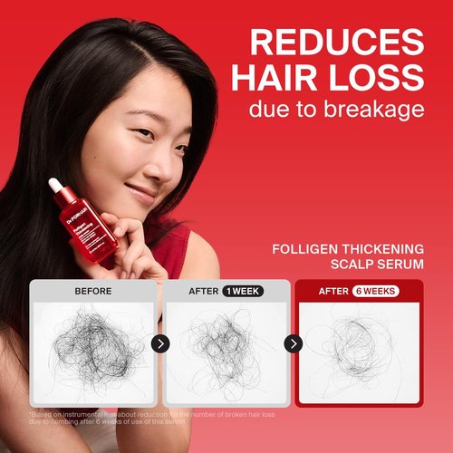 Dr.FORHAIR Folligen Thickening Scalp Serum 1.7 oz - Biotin Peptide Treatment for Thicker, Fuller Hair | Korean Haircare