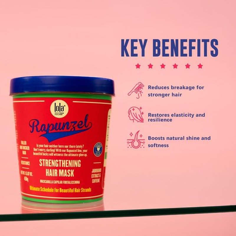 Lola From Rio - Rapunzel Strengthening Hair Mask | Restores Shine for All Hair Types, 15.87 Fl Oz