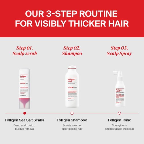 Dr.FORHAIR Folligen Tonic - Revitalizing Scalp Serum for Nourished Hair & Scalp Care | 4.06 fl oz