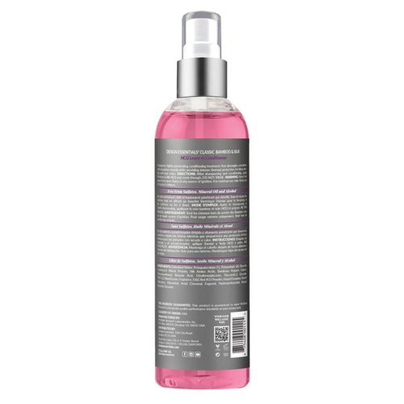 Design Essentials Leave-In Conditioner - Bamboo & Silk Thermal Protection for Natural Hair | 8 Oz