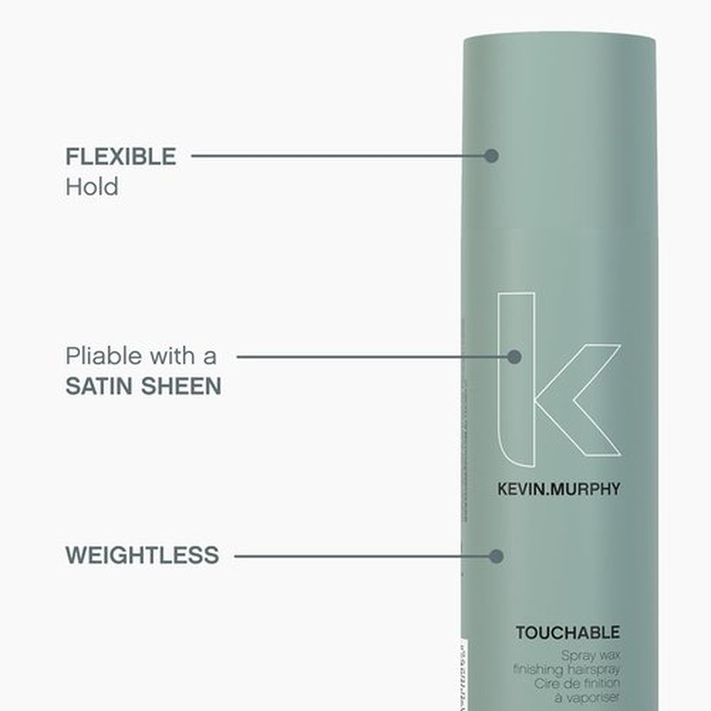 KEVIN.MURPHY Touchable Spray Wax - Finishing Hair Spray for All Hair Types - Long-Lasting Texture & Hold - 250 mL / 8.4 fl oz