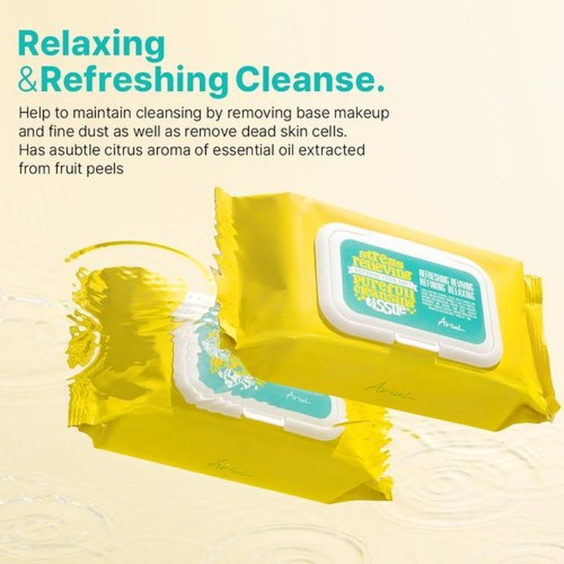 Ariul Purefull Gentle Cleansing Wipes – Soothing & Hydrating Makeup Remover Wipes, Non-Sticky Fresh Finish, Mild Acidic pH, Effective Cleansing, Korean Skincare (80 Sheets x 2 Pack)