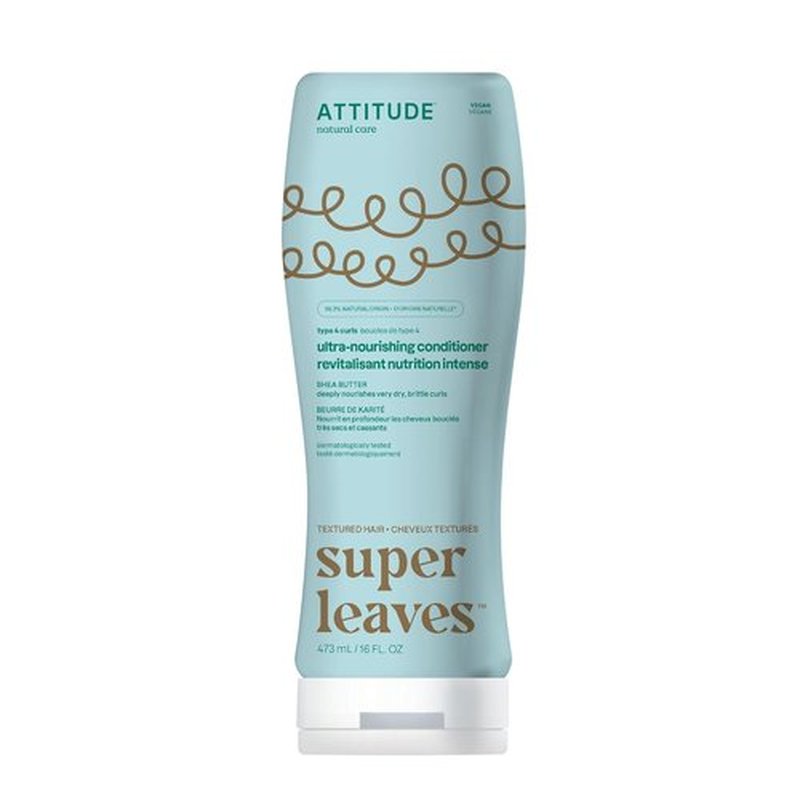 ATTITUDE Ultra-Nourishing Conditioner - Vegan Detangler for Curly Hair with Shea Butter | 16 Fl Oz