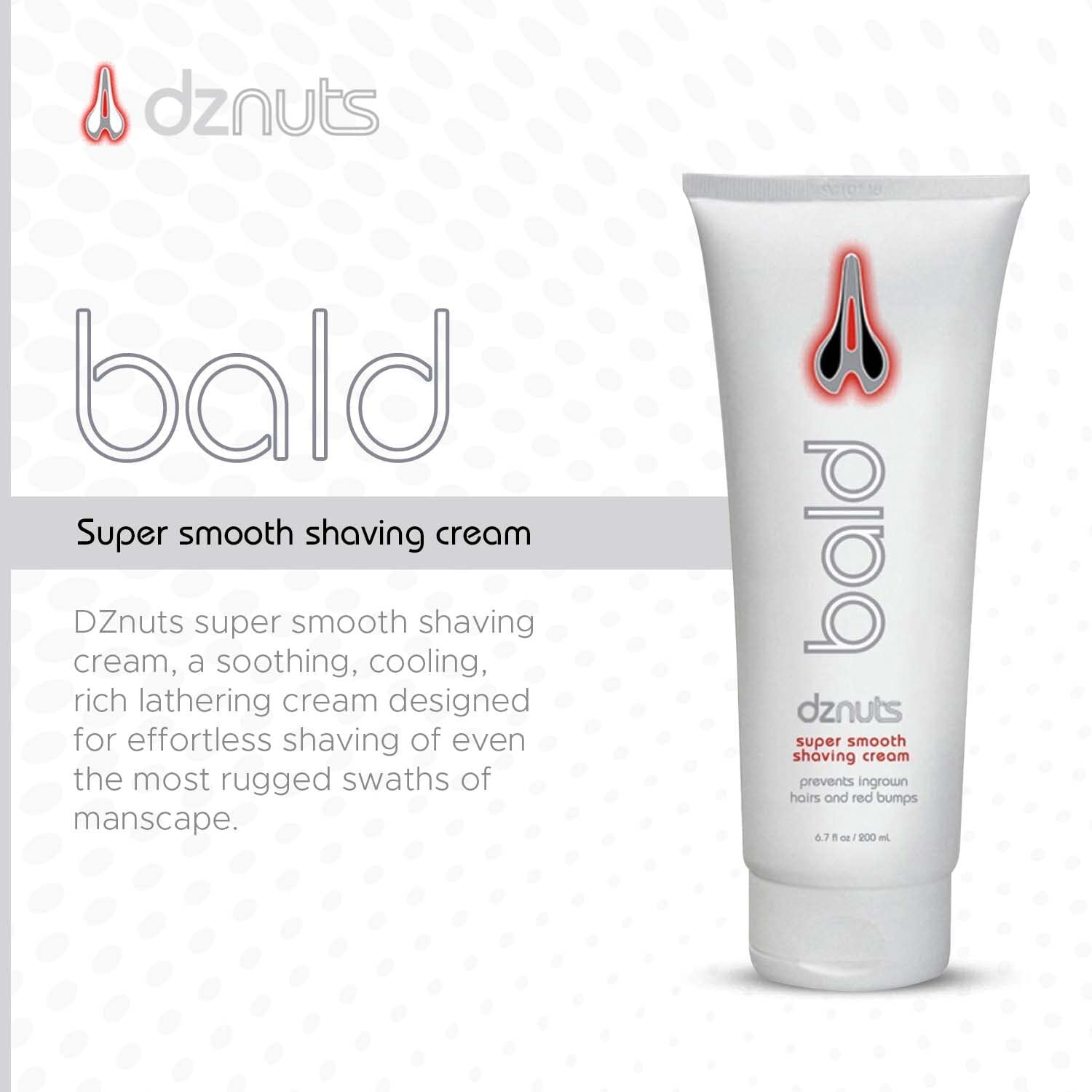 dznuts - Bald Super Smooth Shaving Cream - 6.7 Fl Oz (Pack of 2)