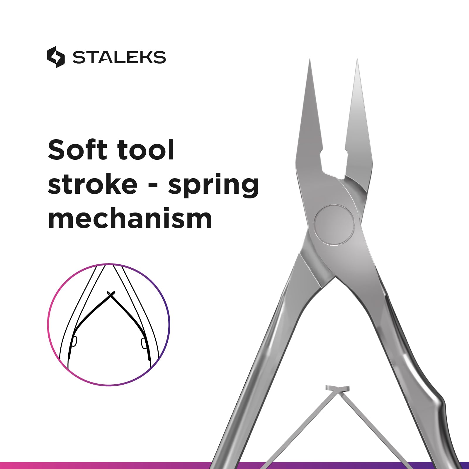 Staleks Pro EXPERT 61 Ingrown Toenail Nippers – 16mm Blades – Narrow Tips with Safe Ends – Stainless Steel – Professional Pedicure Tool