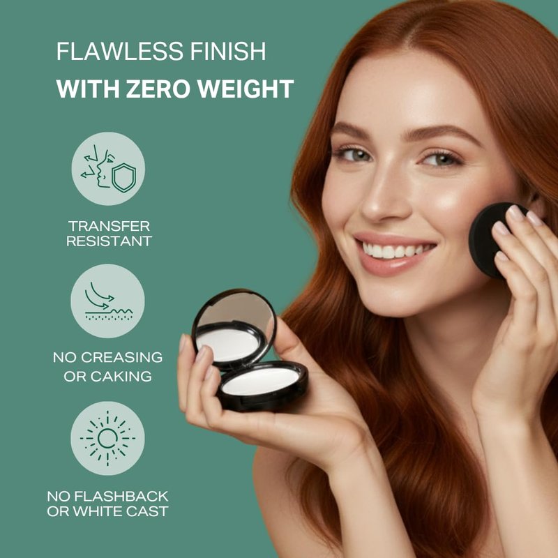 Y'OUR HD-Perfect Matte Pressed Powder | Soft Focus & No Flashback for All-Day Oil Control | Blurs Pores & Fine Lines | Talc-Free, Translucent for All Skin Tones, Easy Bake Powder - Gifts For Women