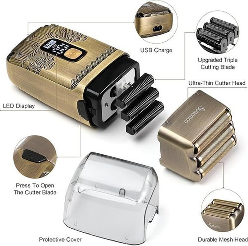 Scttomon T-Blade Hair Trimmers - Cordless Electric Shaver & Beard Grooming Kit for Men