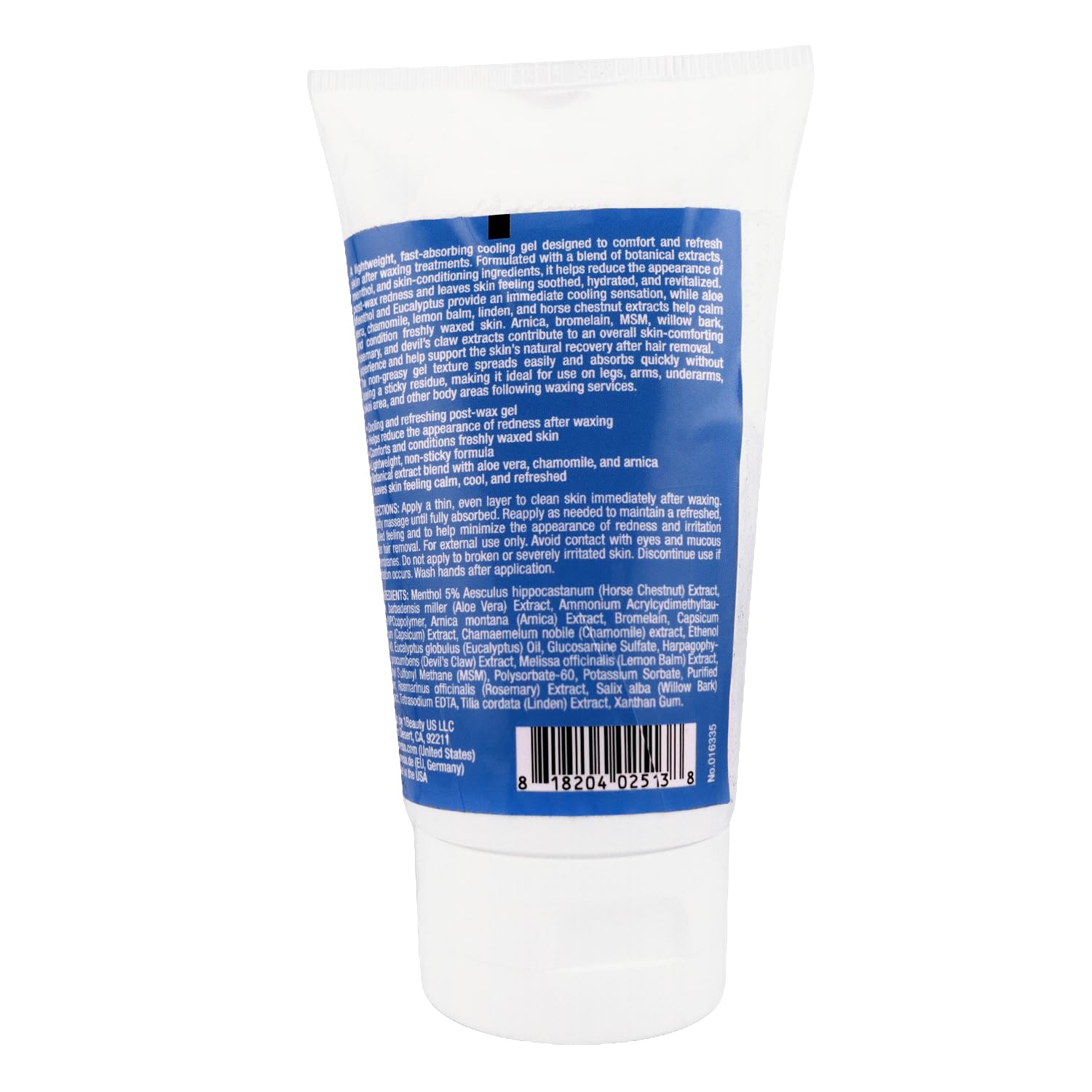 Waxness Dr. Bump Natural Pre Post Wax Discomfort Relief Cooling Gel Menthol & Arnica 4 fl oz (118 ml) – Fast Absorbing Muscle & Skin Comfort Gel – Professional Skin Care – Made in USA