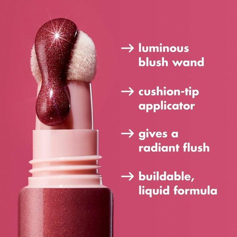 e.l.f. Halo Glow Blush - Liquid Blush Wand for Radiant Cheeks, Infused with Squalane | Berry Radiant