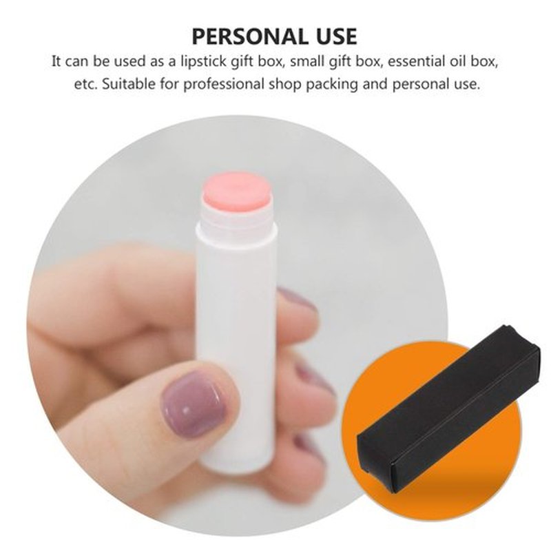50Pcs Kraft Paper Lipstick Boxes, Essential Oil Packaging Boxes, DIY Supplies Beauty Accessories Makeup Organzier Tube Storage