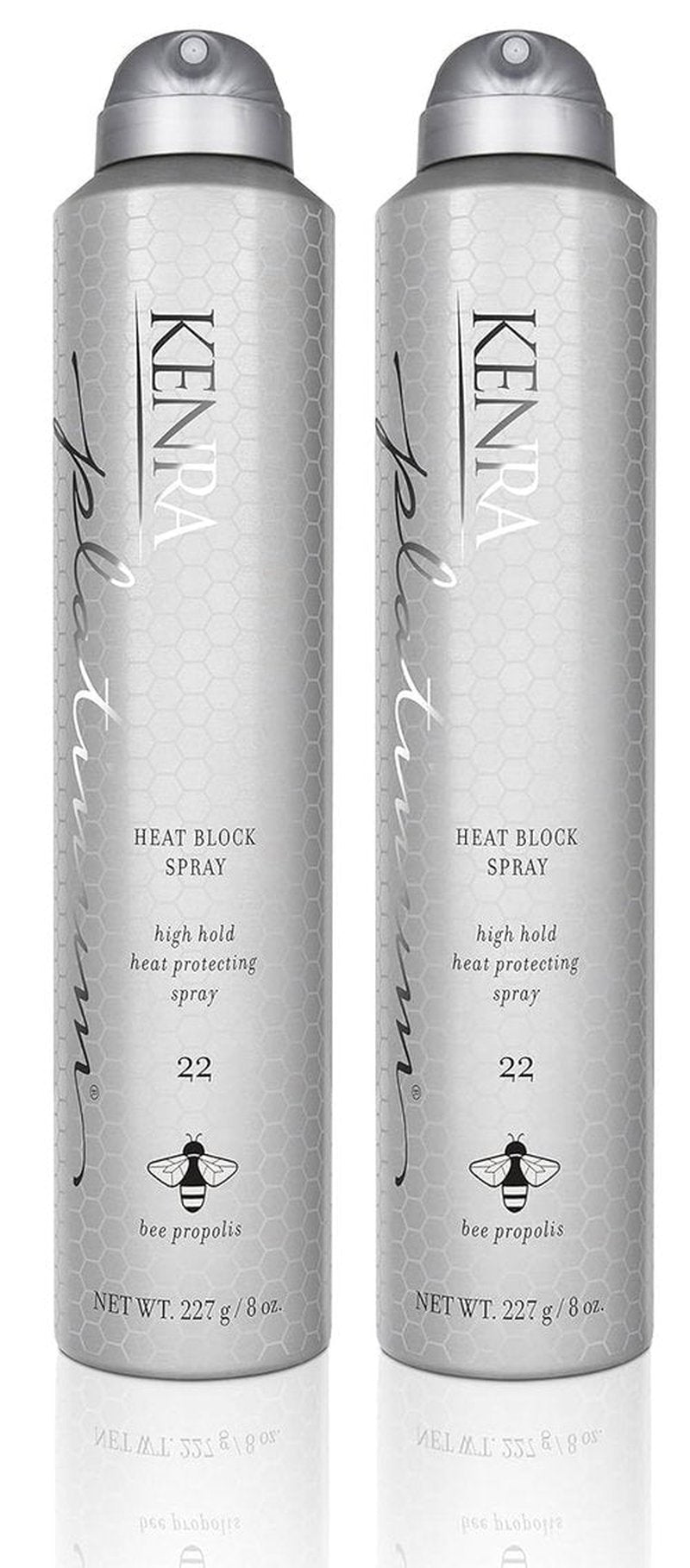 Kenra Professional Platinum Heat Block Spray 22 | Heat Protecting Hairspray | High Hold For Ultimate Style Longevity | Clean Release From Hot Tools | All Hair Types | 8 oz. (2-Pack)
