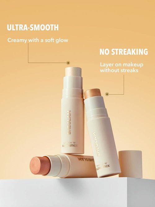 SheGlam Cream Highlighter Stick - Long-Lasting, Brightening Makeup in Tea Cake