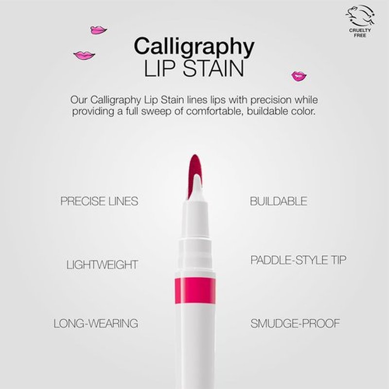 Stila Calligraphy Lip Stain - Long-Lasting, Moisturizing Tint with Sheer Buildable Color | Lightweight & Transfer-Proof