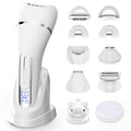 Electric Shavers for Women, 7 in 1 Hair Removal Kit with Epilator Bikini Trimmer Face Razor Body Brush Face Massager Foot Callus Remover, IPX7 Waterproof Lady Razors Set for Legs Armpit Bikini Pubic