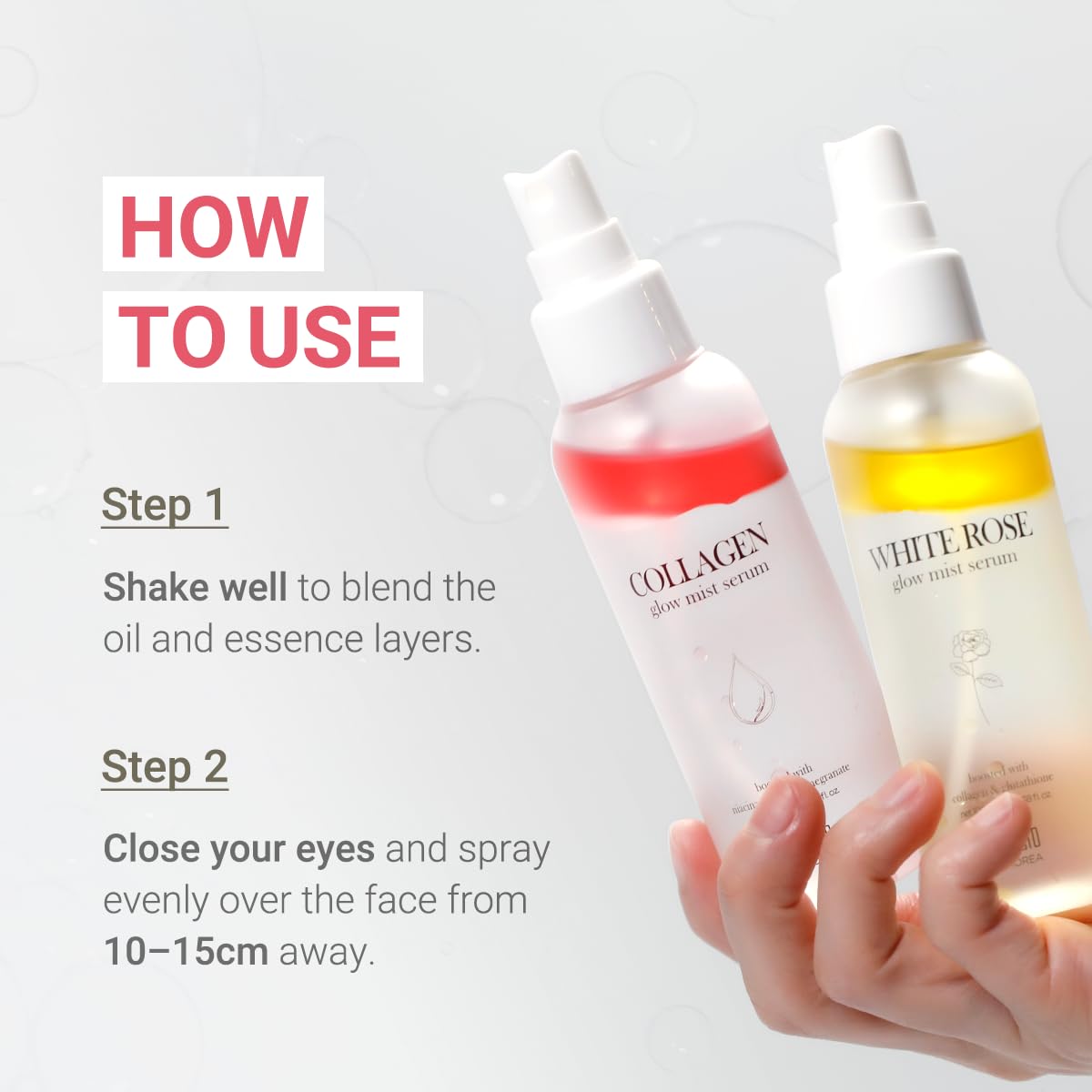 tenzero Collagen Glow Mist Serum 3.38 fl oz (100 ml), Hydrating, Anti Wrinkle, Antioxidant, Brightening Face Mist, Daily Moisturizer, Lightweight, for All Skin Types with Niacinamide, Pomegranate