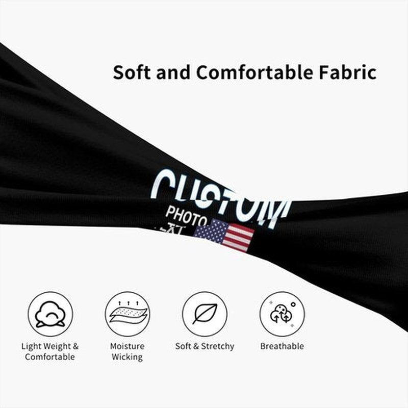 Skiennix Custom Sports Headband - Moisture-Wicking, Breathable Sweatband | Personalized Photo/Logo/Text